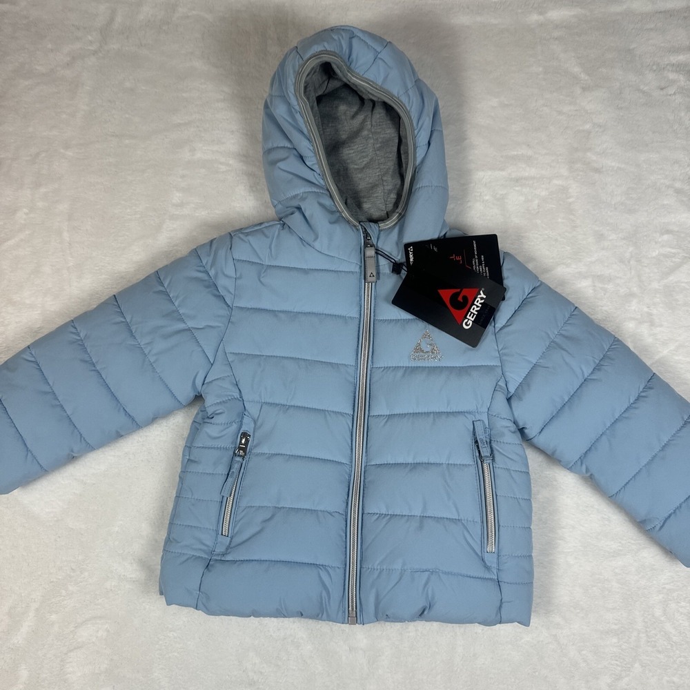 Gerry Kids Jersey Lined Jacket Hooded Blue Girls Boys‎ Size 2T